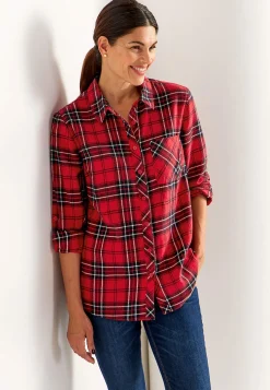 Cellbes of Sweden Rutig flanellskjorta Röd / Svart / Rutig Clearance