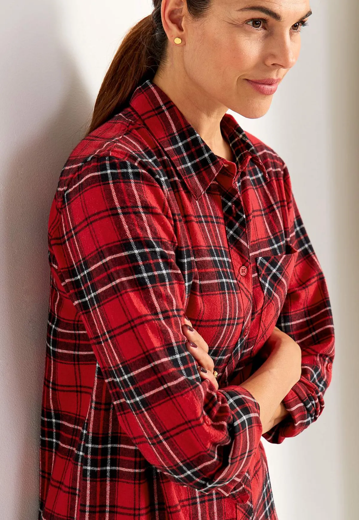 Cellbes of Sweden Rutig flanellskjorta Röd / Svart / Rutig Clearance