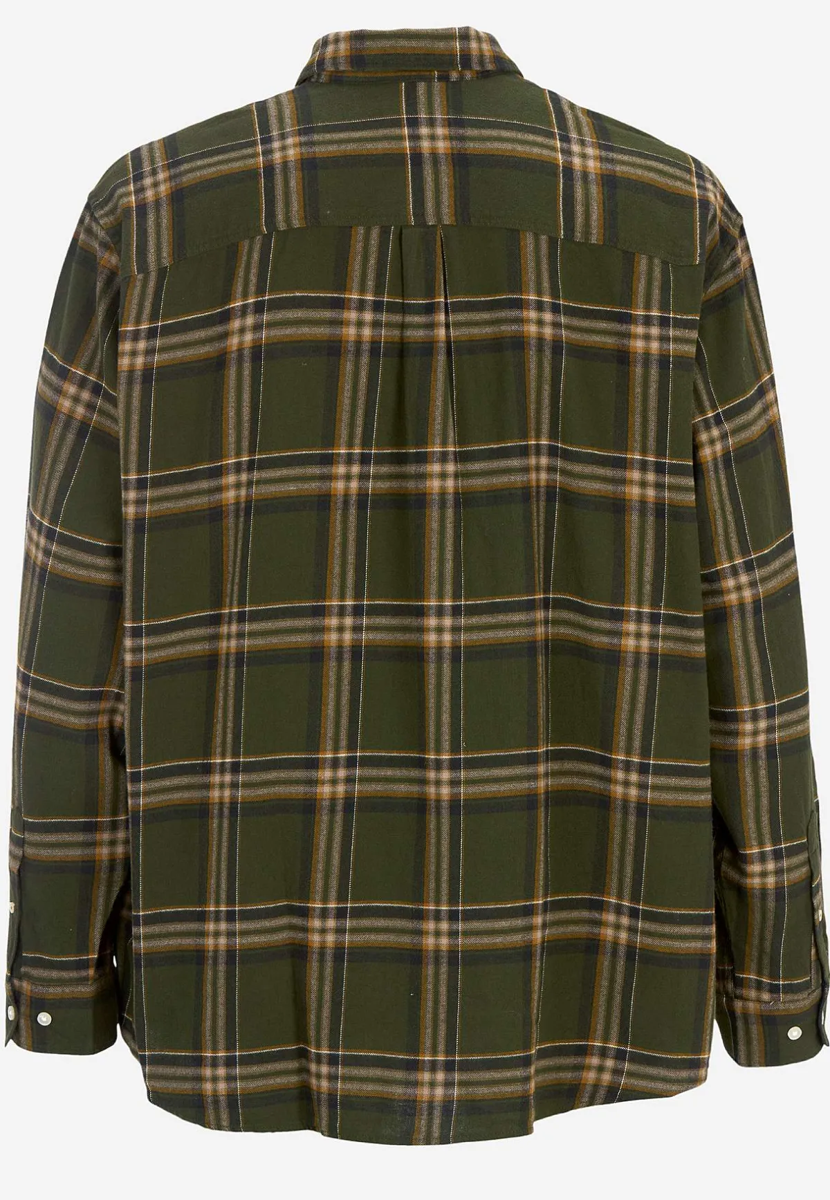 JACK & JONES PLUS Rutig flanellskjorta Mörkgrön / Beige / Rutig Outlet