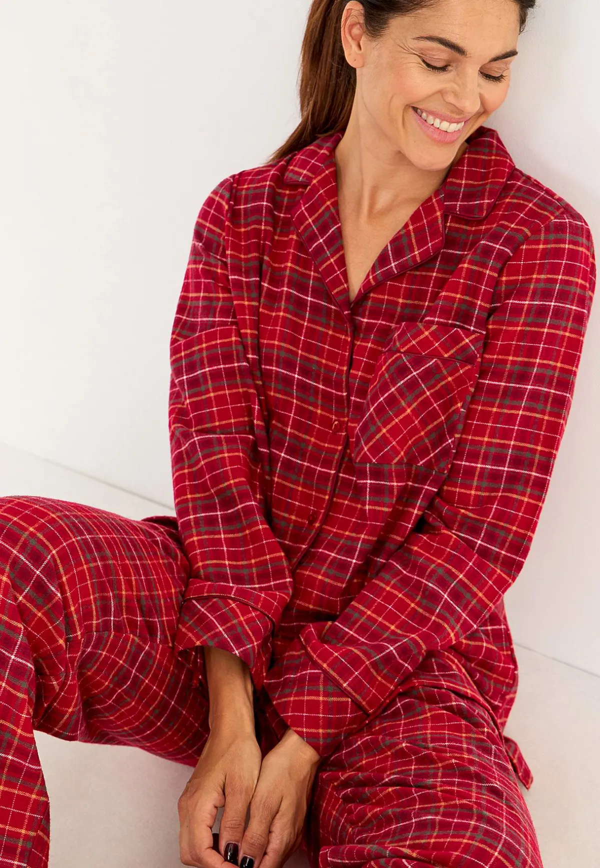 Cellbes of Sweden Rutig pyjamas i flanell Online
