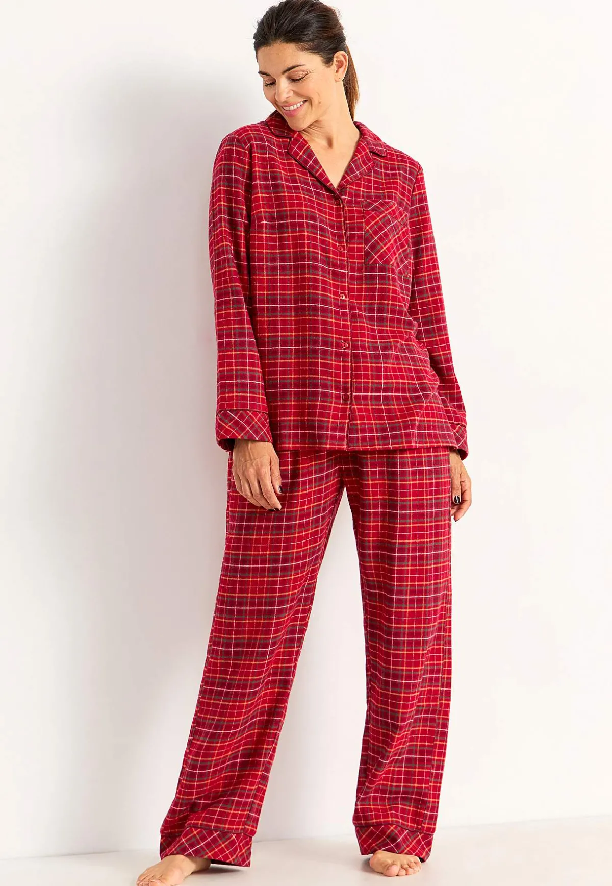 Cellbes of Sweden Rutig pyjamas i flanell Online