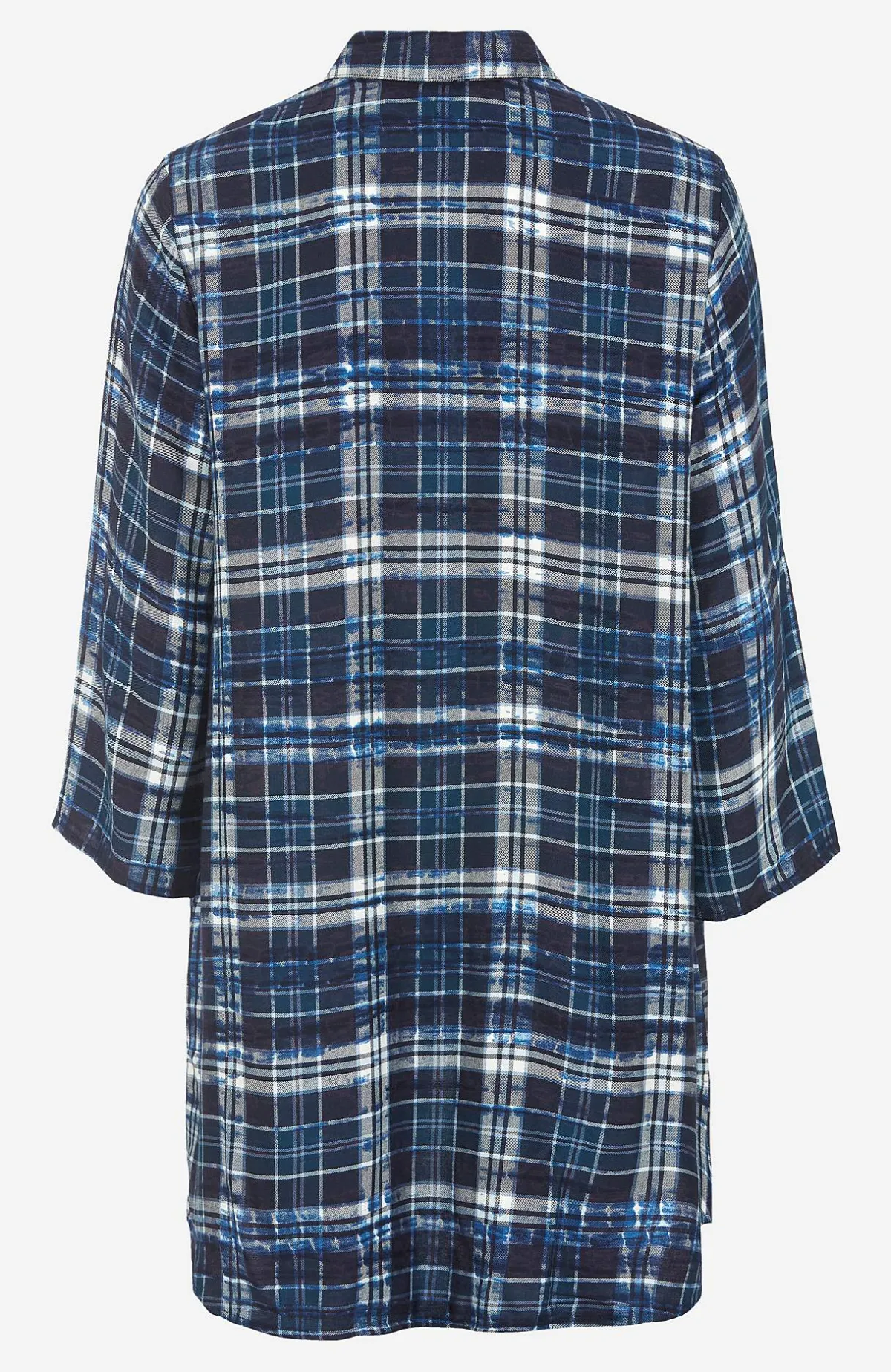 Cellbes of Sweden Rutig tunika med krage Blå / Rutig Clearance