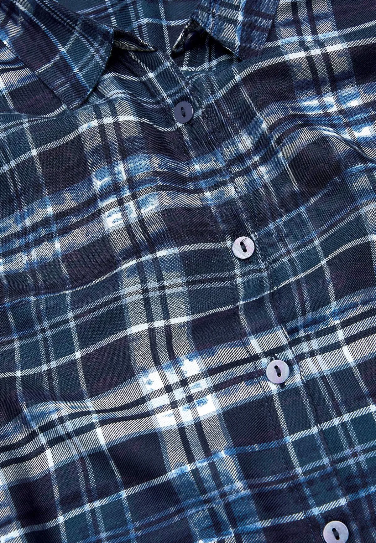 Cellbes of Sweden Rutig tunika med krage Blå / Rutig Clearance