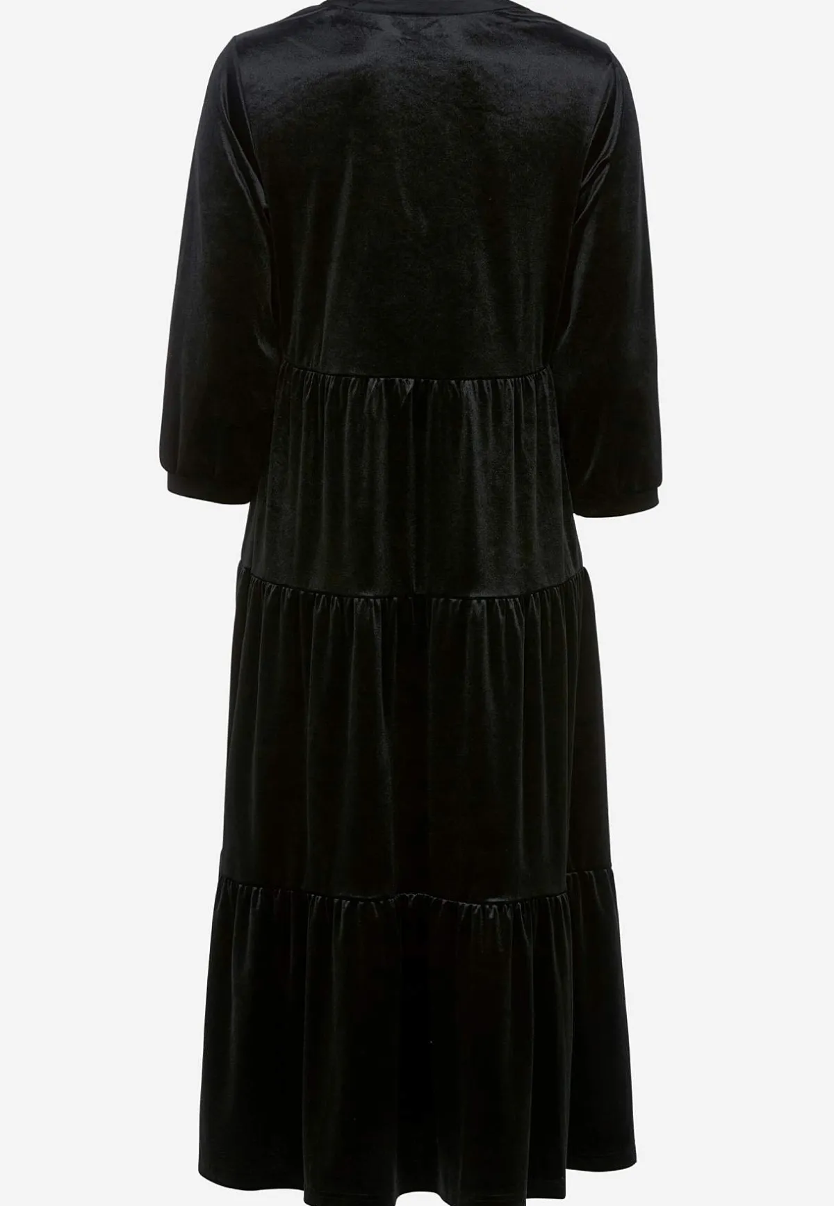 Cellbes of Sweden Sammetsklänning med volang Svart Discount