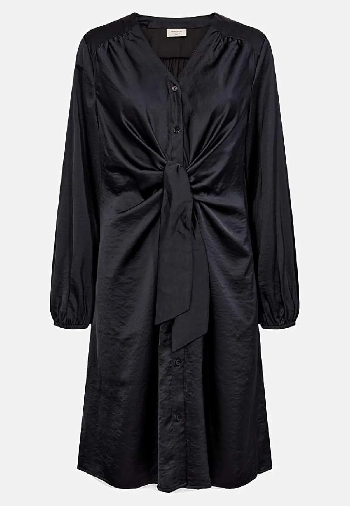 Freequent Satinklänning med knytdetalj Svart Online