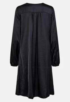 Freequent Satinklänning med knytdetalj Svart Online