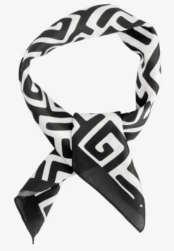 Soyaconcept Scarf i mönstrad satäng Beige / Mönstrad Sale