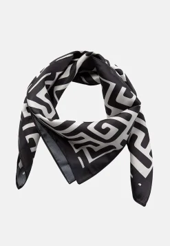 Soyaconcept Scarf i mönstrad satäng Beige / Mönstrad Sale
