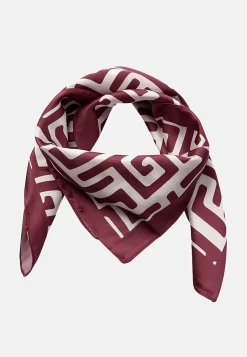 Soyaconcept Scarf i mönstrad satäng Beige / Mönstrad Sale