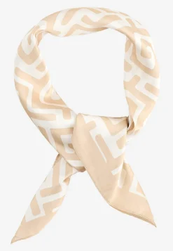 Soyaconcept Scarf i mönstrad satäng Beige / Mönstrad Sale