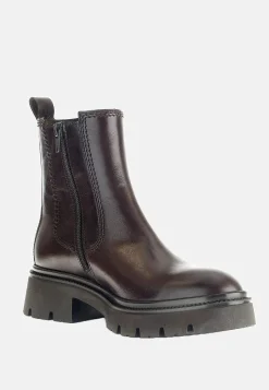 Gabor Skinnkänga med dragkedja Mörkbrun