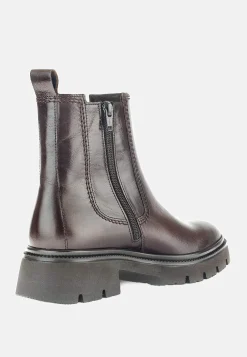 Gabor Skinnkänga med dragkedja Mörkbrun