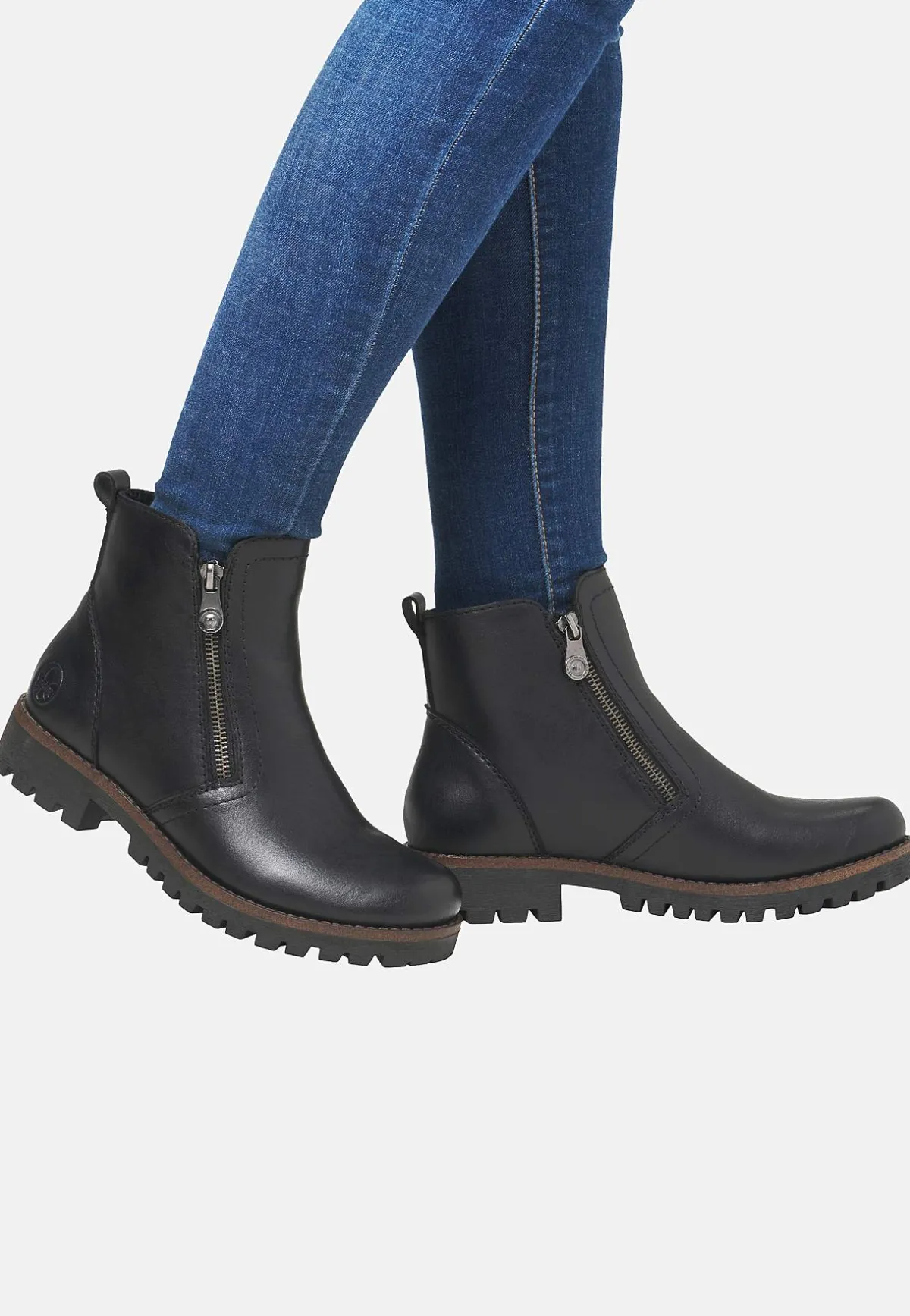 Rieker Skinnkänga med dubbla dragkedjor Online