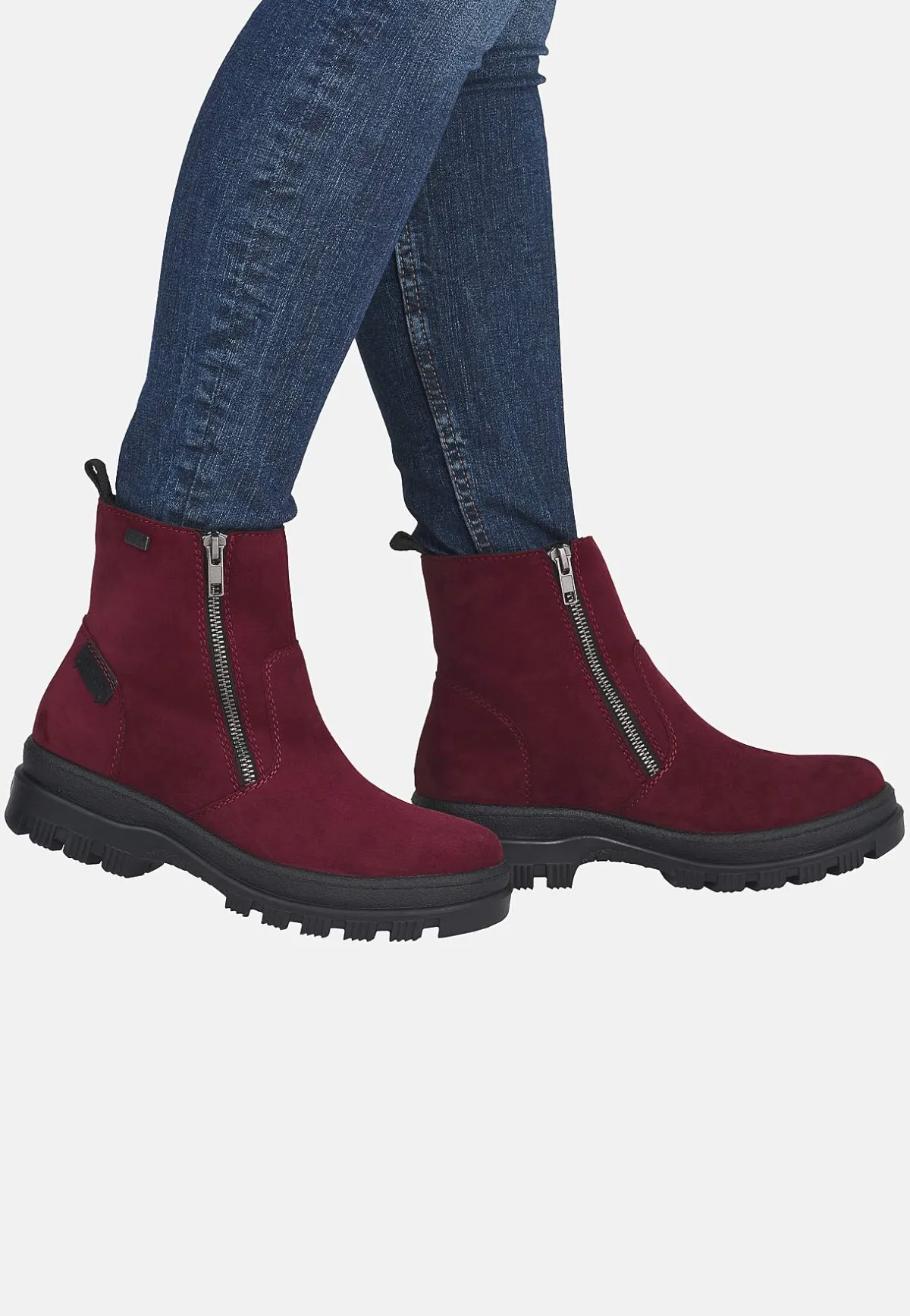 Rieker Skinnkänga med infällbara broddar Vinröd Sale