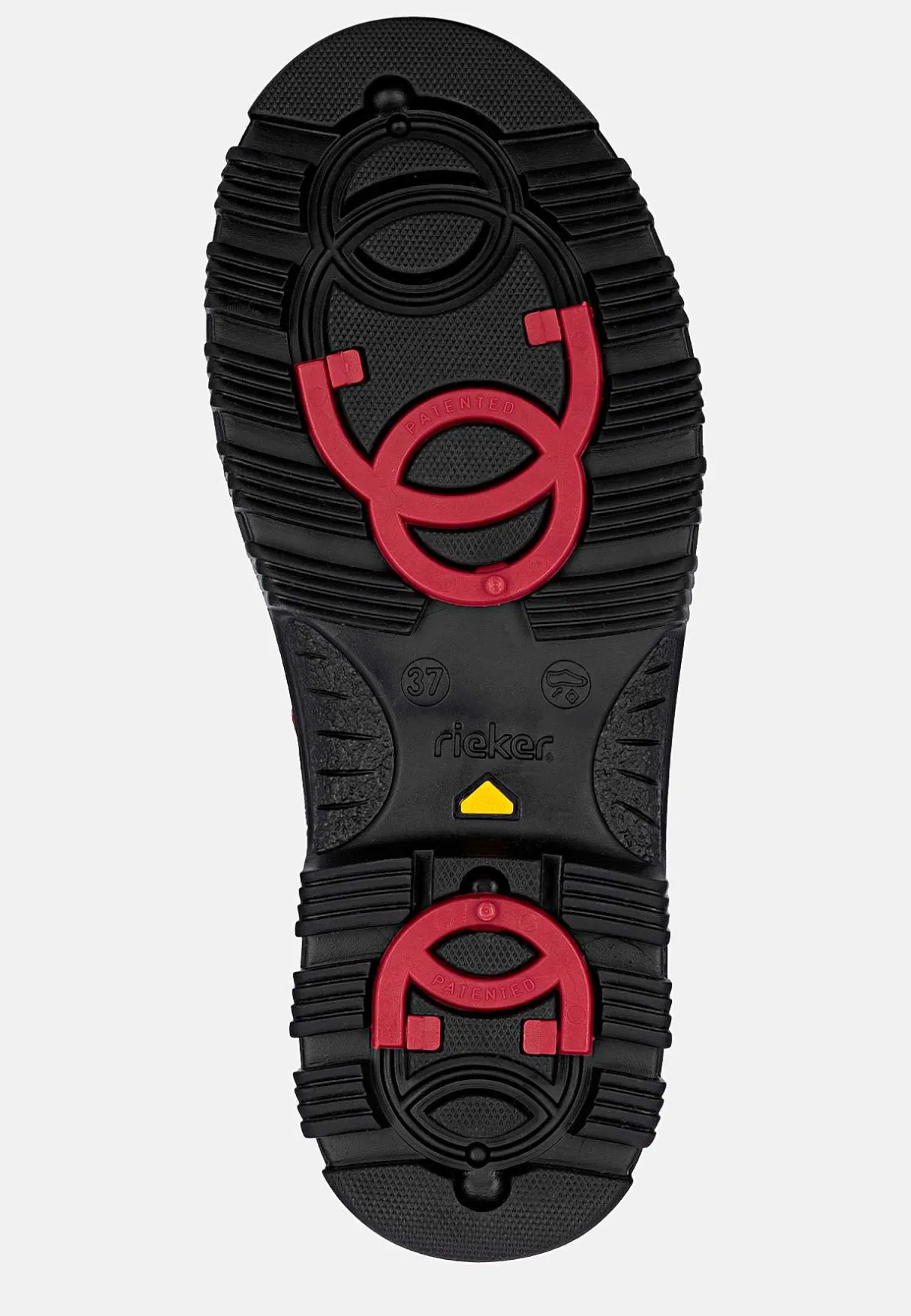 Rieker Skinnkänga med infällbara broddar Vinröd Sale