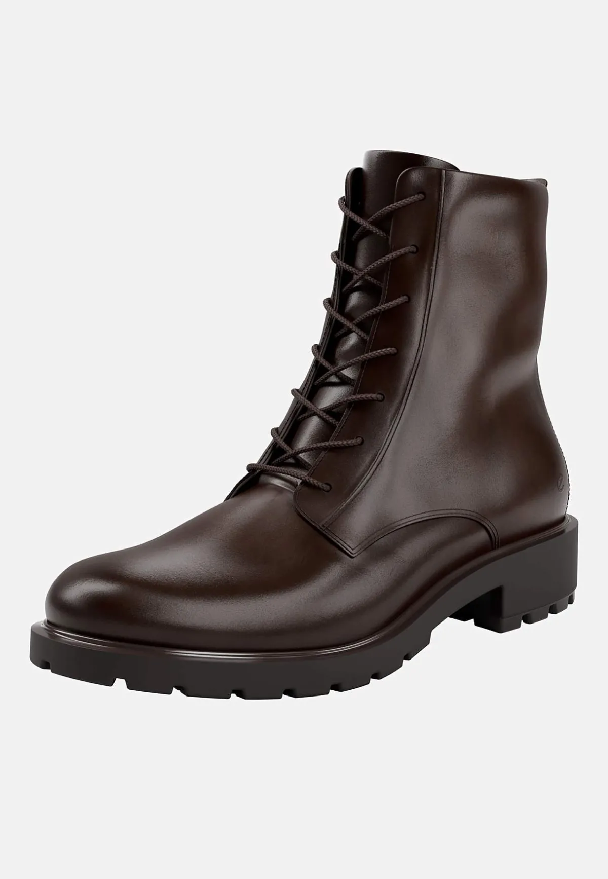 Ecco Skinnkänga med snörning Metropole Vienna Svart New