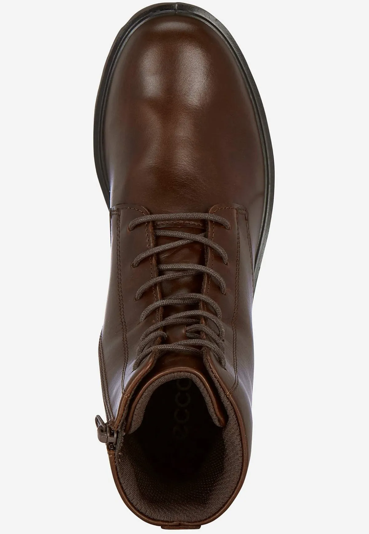 Ecco Skinnkänga med snörning Metropole Vienna Svart New