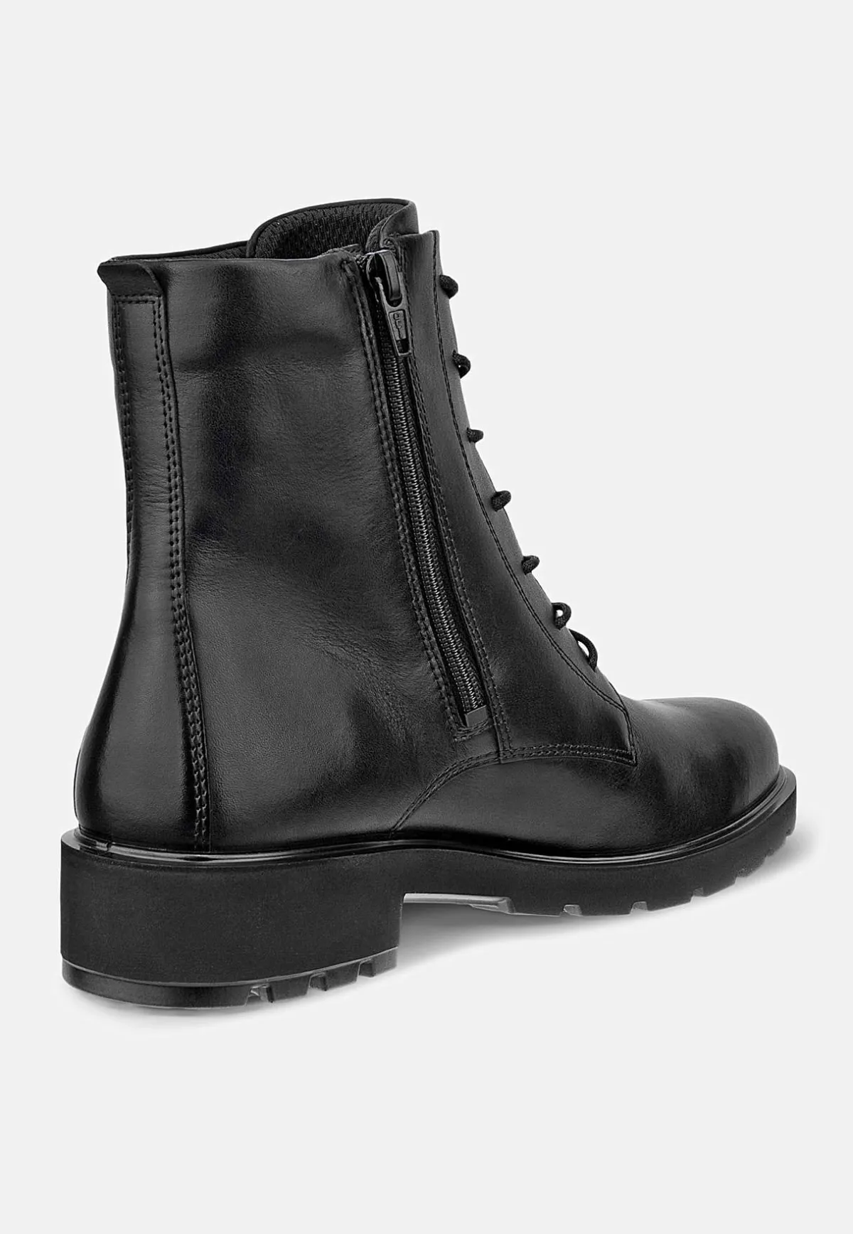 Ecco Skinnkänga med snörning Metropole Vienna Svart New