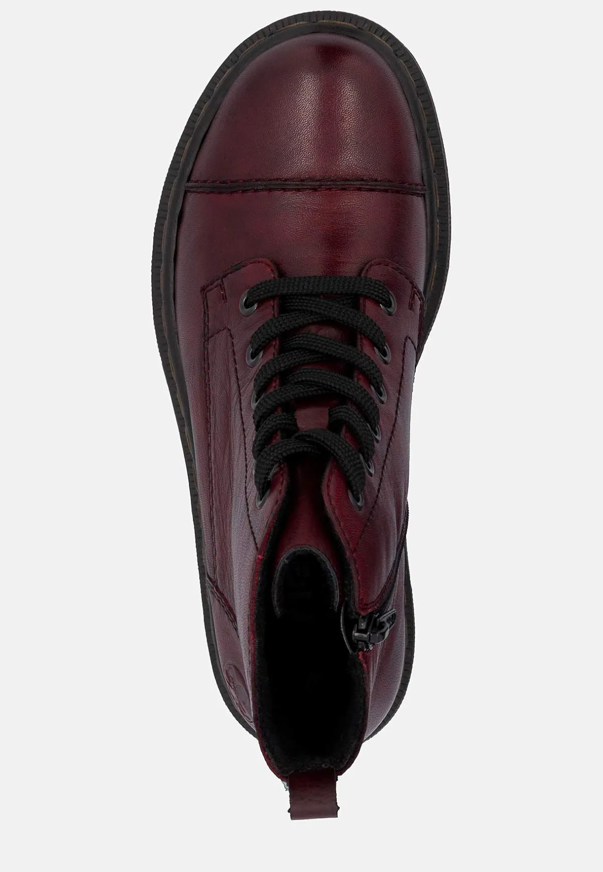 Rieker Skinnkänga med snörning och dragkedja