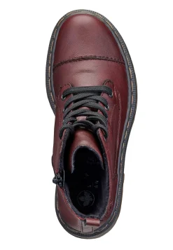 Rieker Skinnkänga med snörning och dragkedja