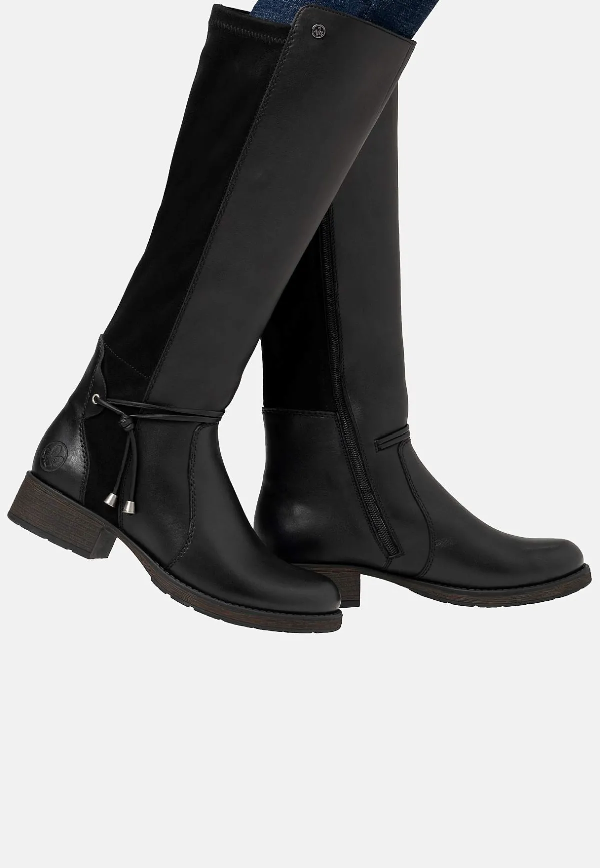 Rieker Skinnstövel med stretchigt skaft Svart Best