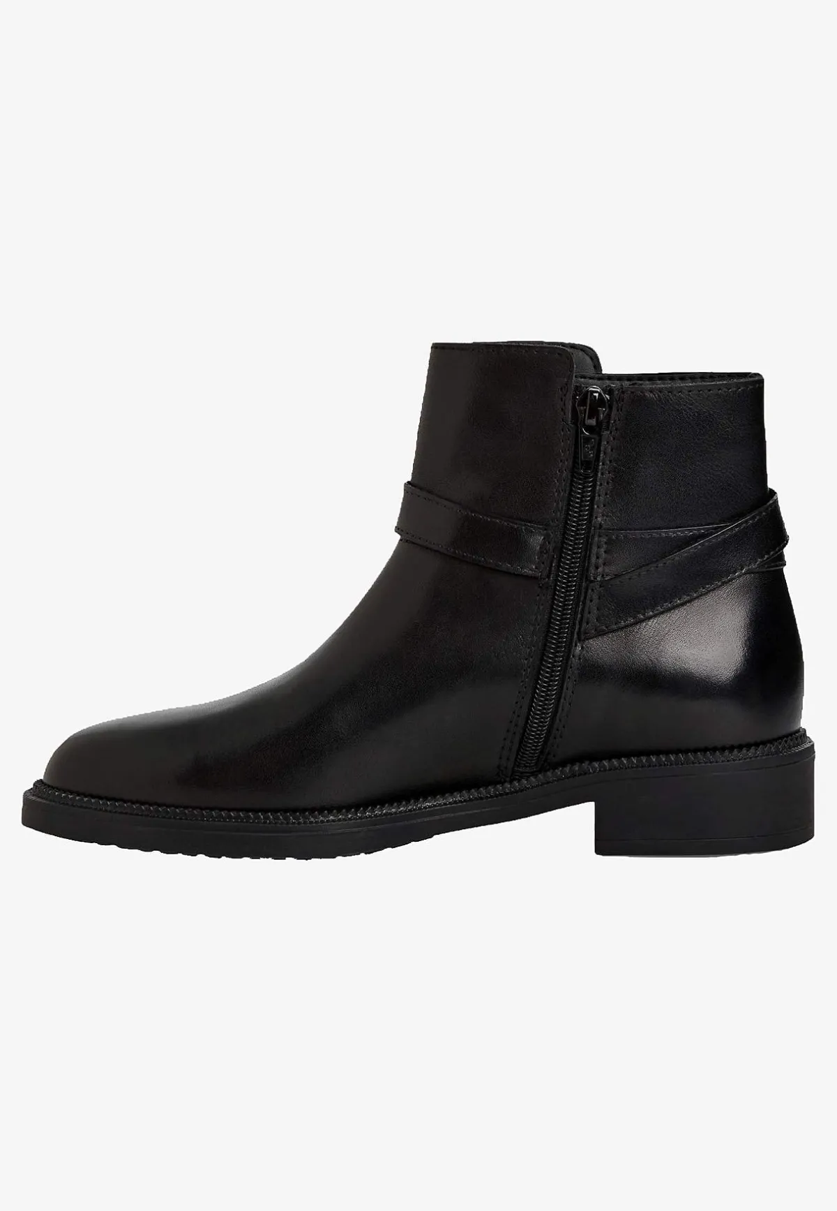 Tamaris Skinnstövlett med rem vid vristen Svart Sale