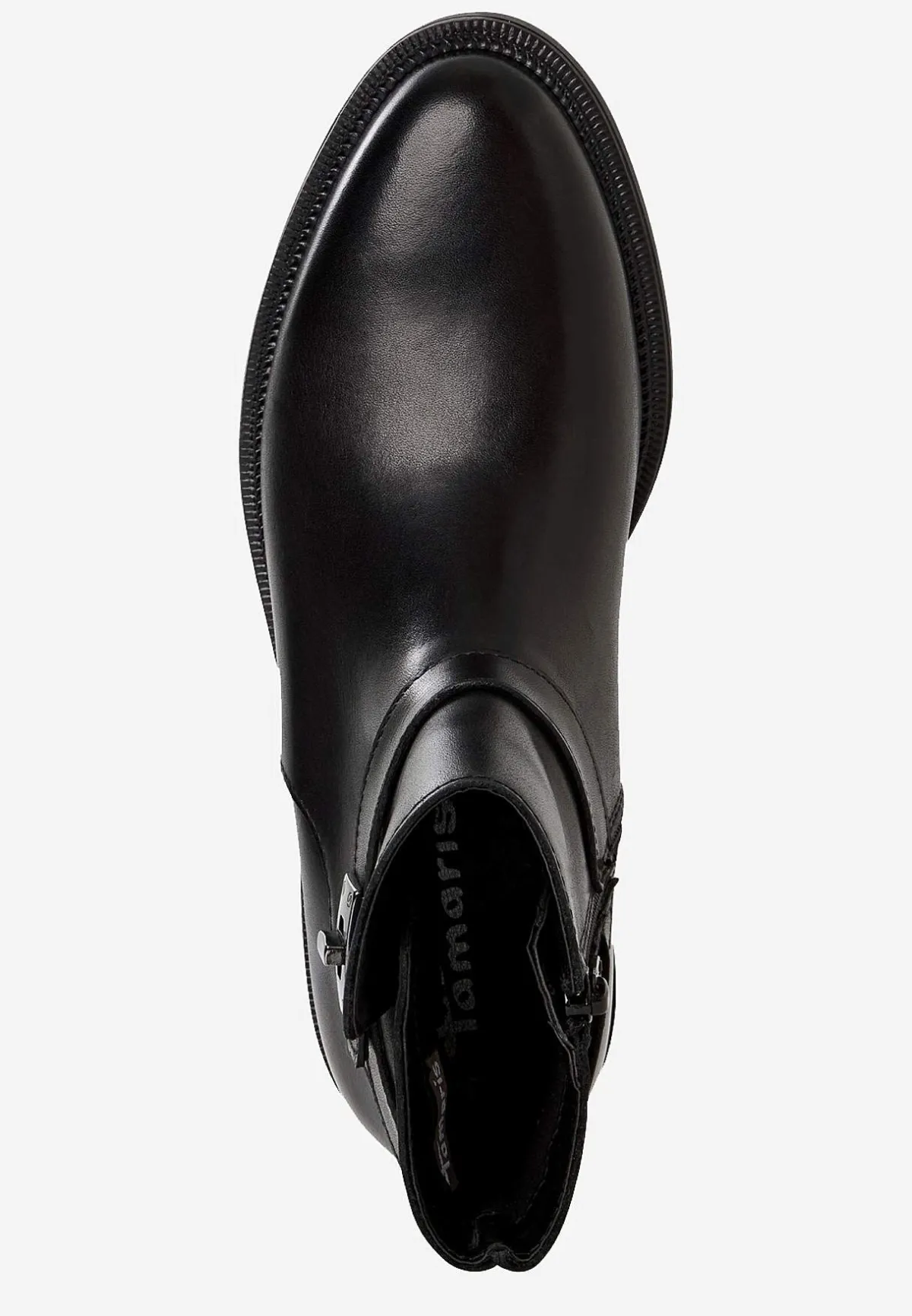 Tamaris Skinnstövlett med rem vid vristen Svart Sale