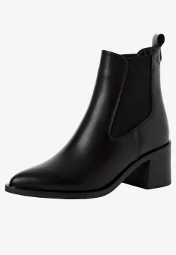 Tamaris Skinnstövlett med spetsig tå Svart Clearance