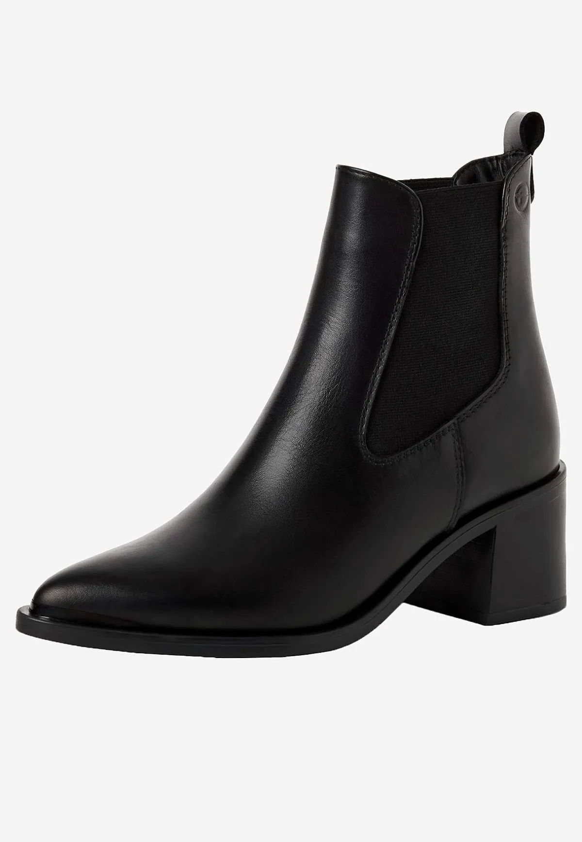 Tamaris Skinnstövlett med spetsig tå Svart Clearance