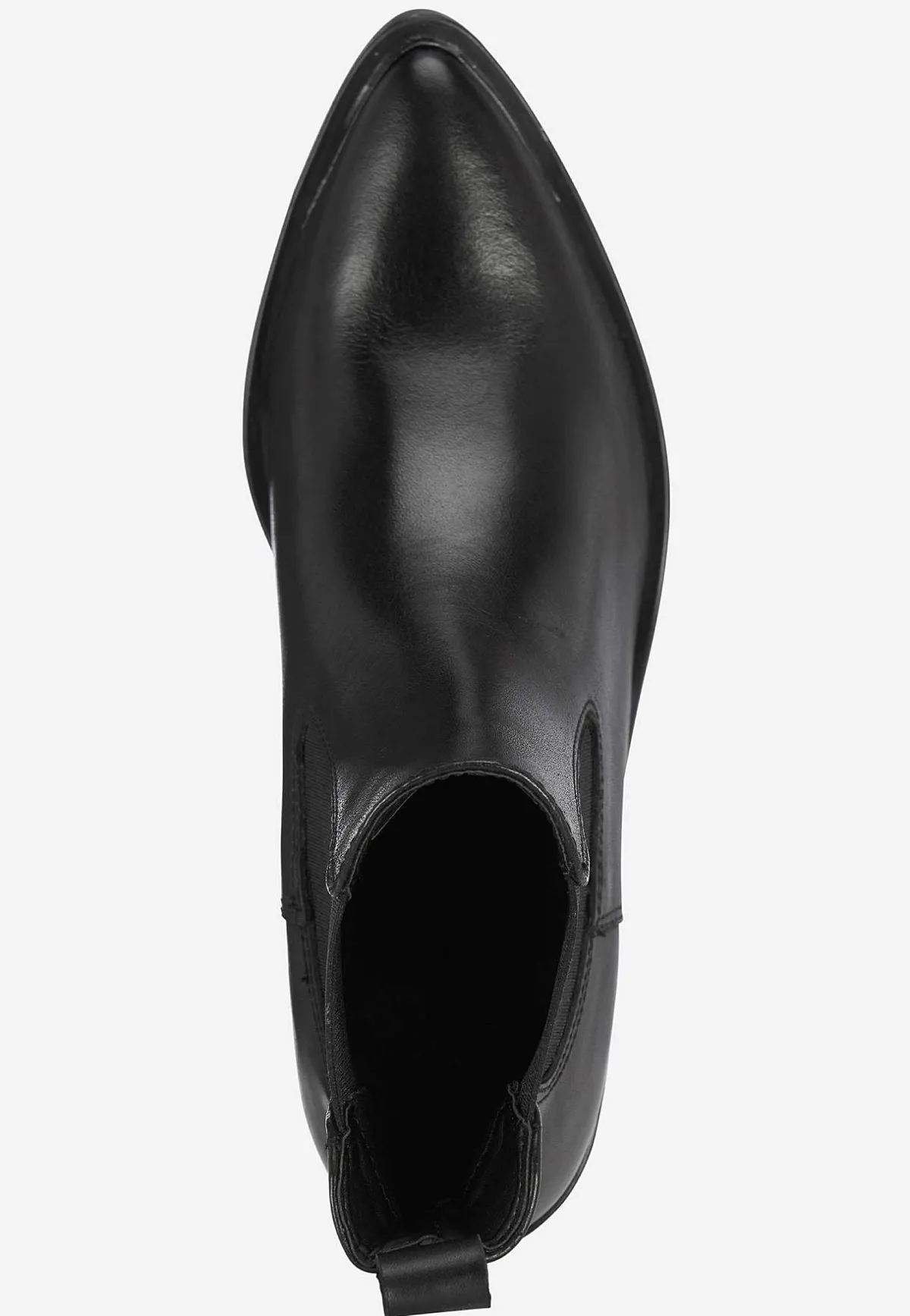 Tamaris Skinnstövlett med spetsig tå Svart Clearance