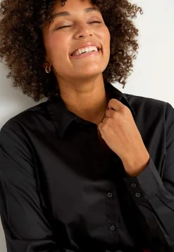 Cellbes of Sweden Skjorta i bomullssatin Svart New