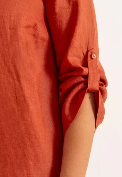 Cellbes of Sweden Skjortklänning Premium i lin Rost Online