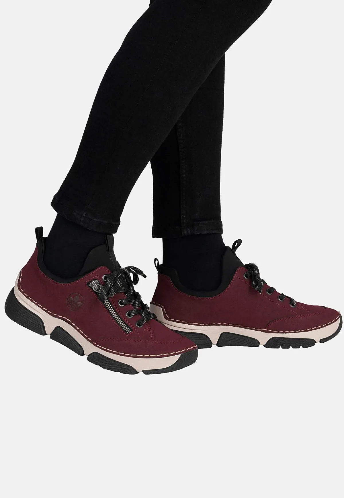 Rieker Slip-on sneaker Vinröd Discount