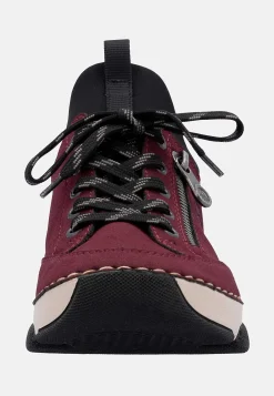 Rieker Slip-on sneaker Vinröd Discount