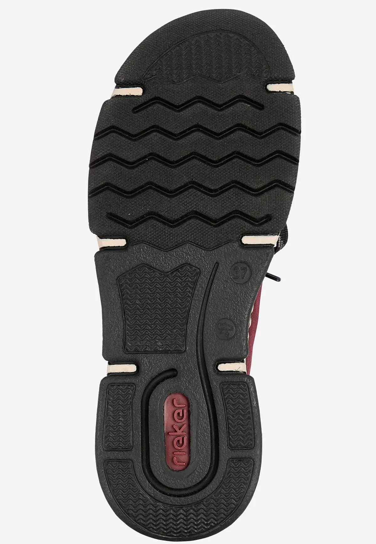 Rieker Slip-on sneaker Vinröd Discount