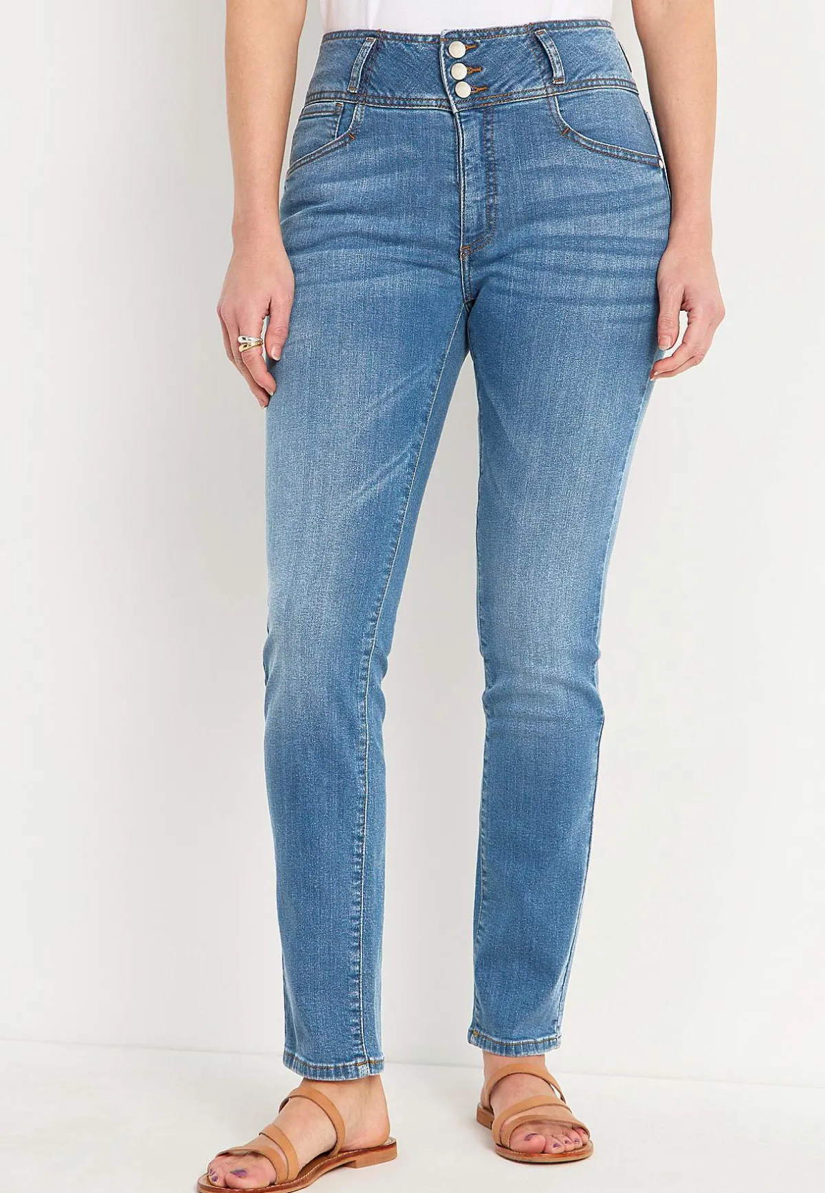 Cellbes of Sweden Smala jeans med hög midja - tre längder Jennifer Ljusblå / Denim