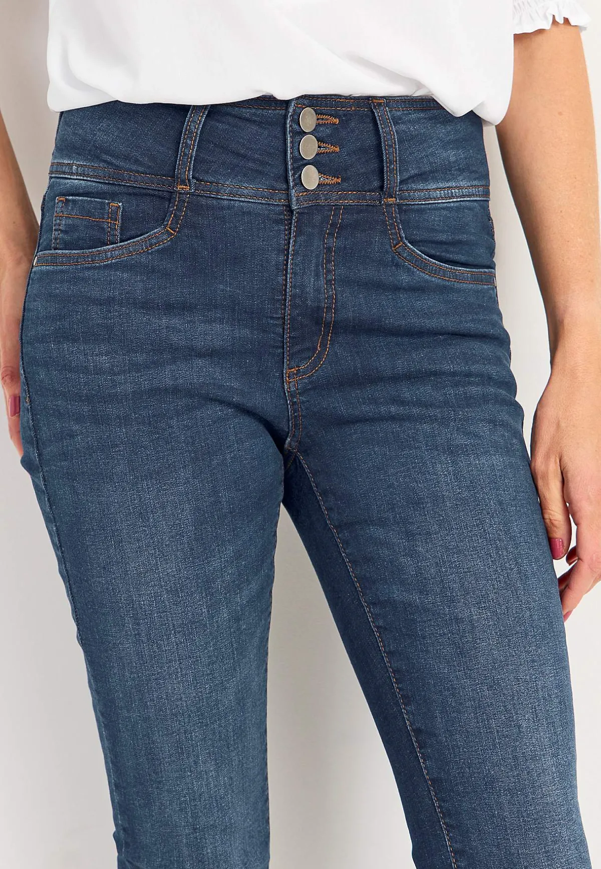 Cellbes of Sweden Smala jeans med hög midja - tre längder Jennifer Mörkblå / Denim Clearance