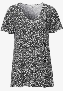 Cellbes of Sweden Småblommig trikåtunika Svart / Blommig Online