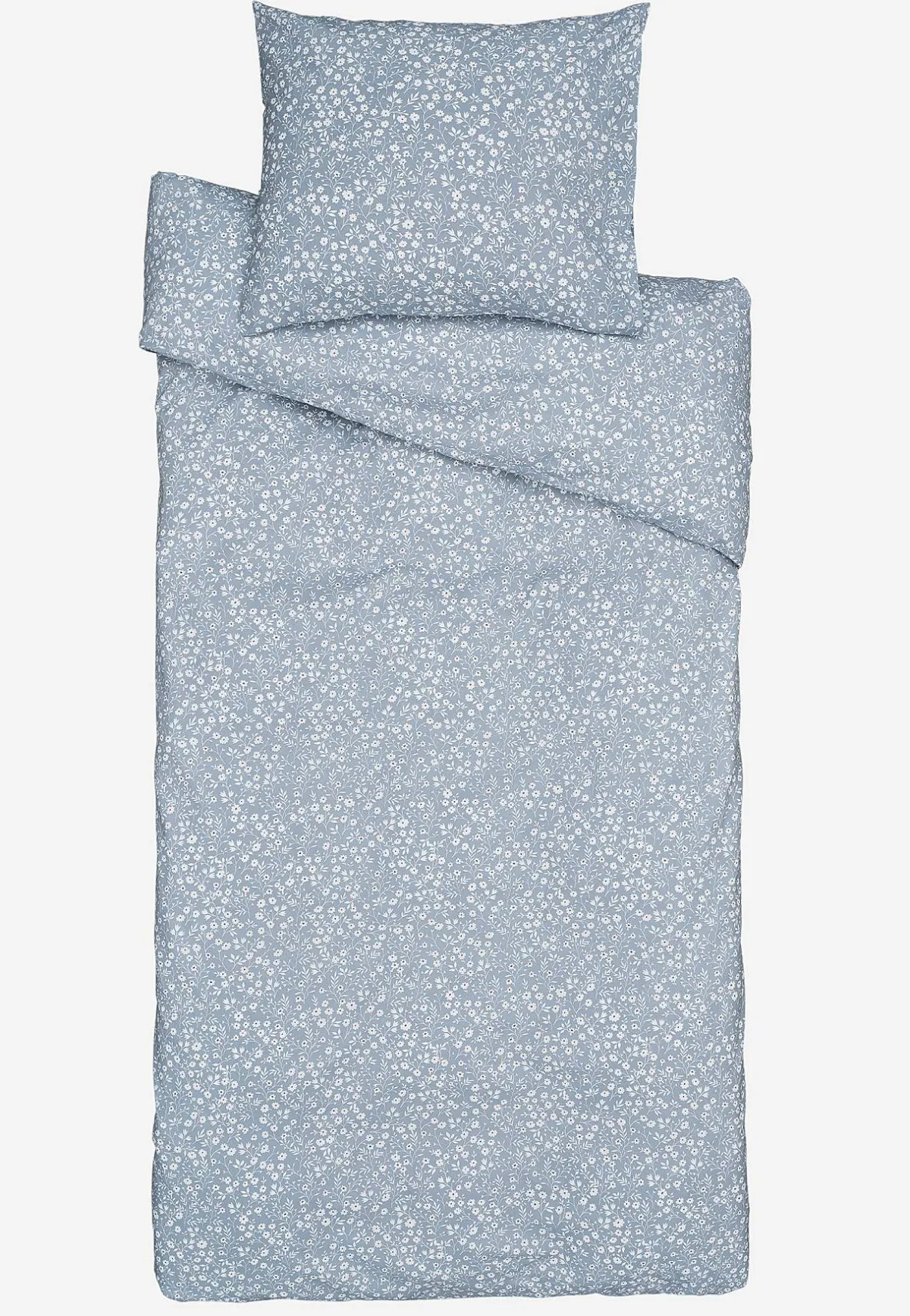 Borganäs Småblommigt påslakanset 150x210 cm Blå Online