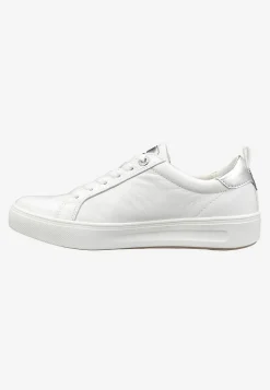 Tamaris Sneaker i lackat skinn Vit Discount