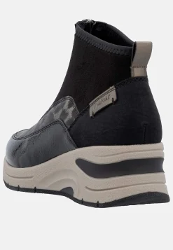 Rieker Sneakerkänga med kilklack Svart / Mönstrad Sale