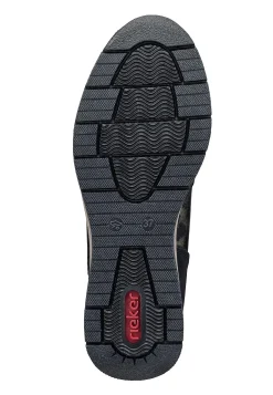Rieker Sneakerkänga med kilklack Svart / Mönstrad Sale
