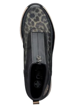 Rieker Sneakerkänga med kilklack Svart / Mönstrad Sale