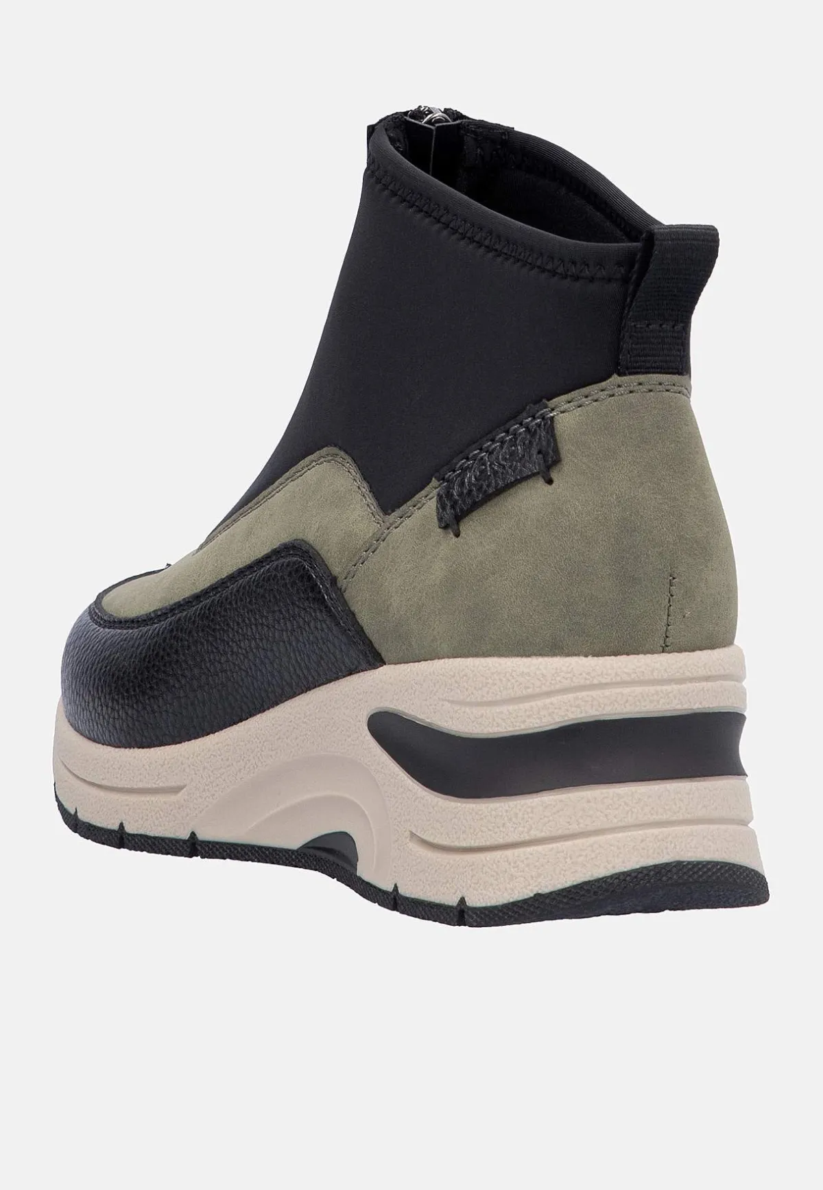 Rieker Sneakerkänga med kilklack Svart / Mönstrad Sale