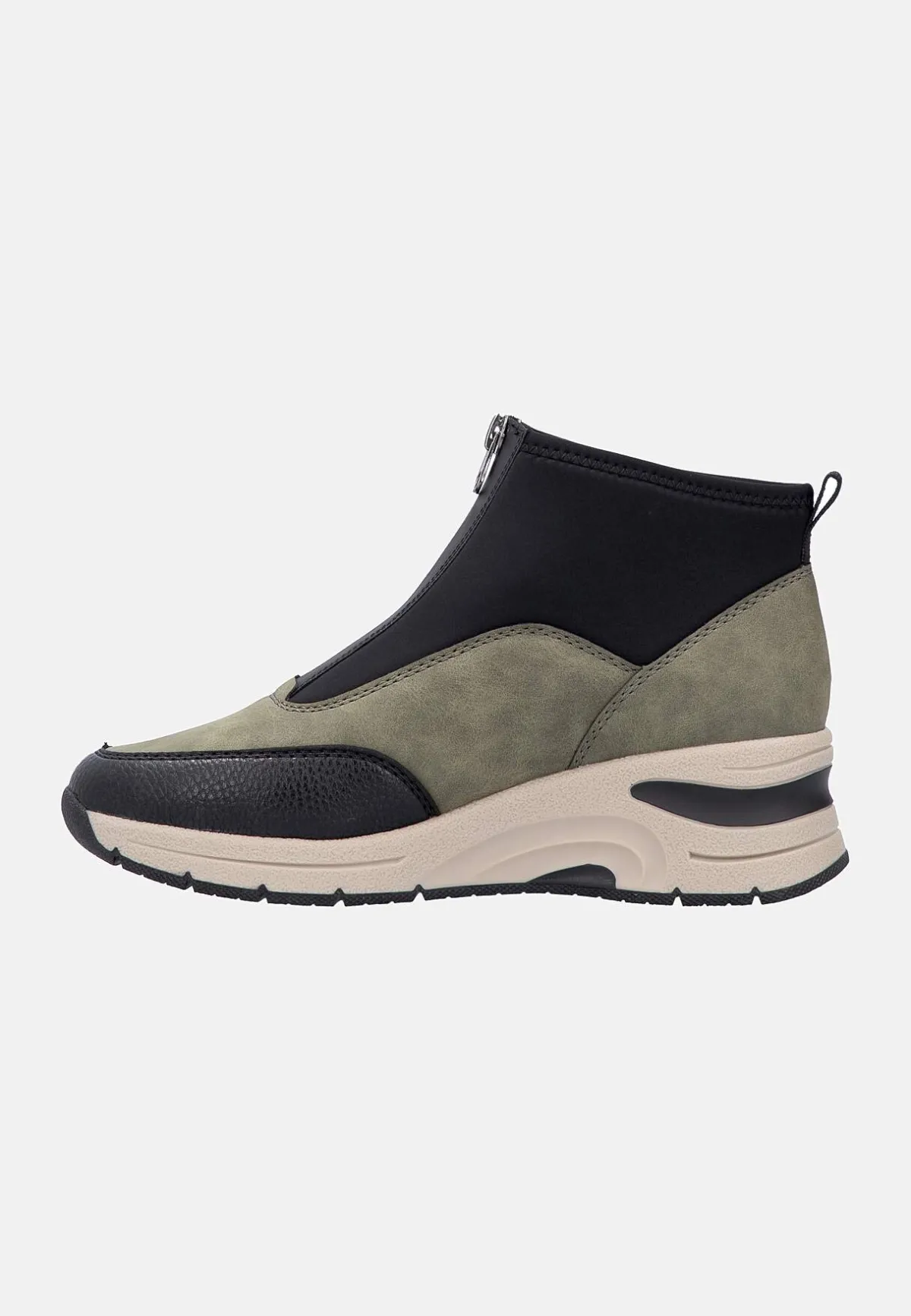 Rieker Sneakerkänga med kilklack Svart / Mönstrad Sale