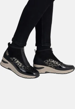 Rieker Sneakerkänga med kilklack Svart / Mönstrad Sale