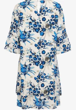 Cellbes of Sweden Somrig festklänning med volanger Blå / Blommig Discount