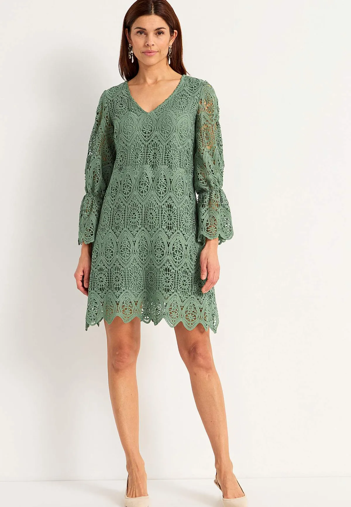 Johanna Toftby x Cellbes Spetsklänning Khakigrön Sale