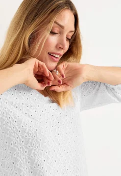 Cellbes of Sweden Spetstopp med hålmönster Vit Hot