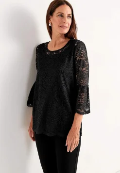 Cellbes of Sweden Spetstopp med trumpetärm Svart Hot